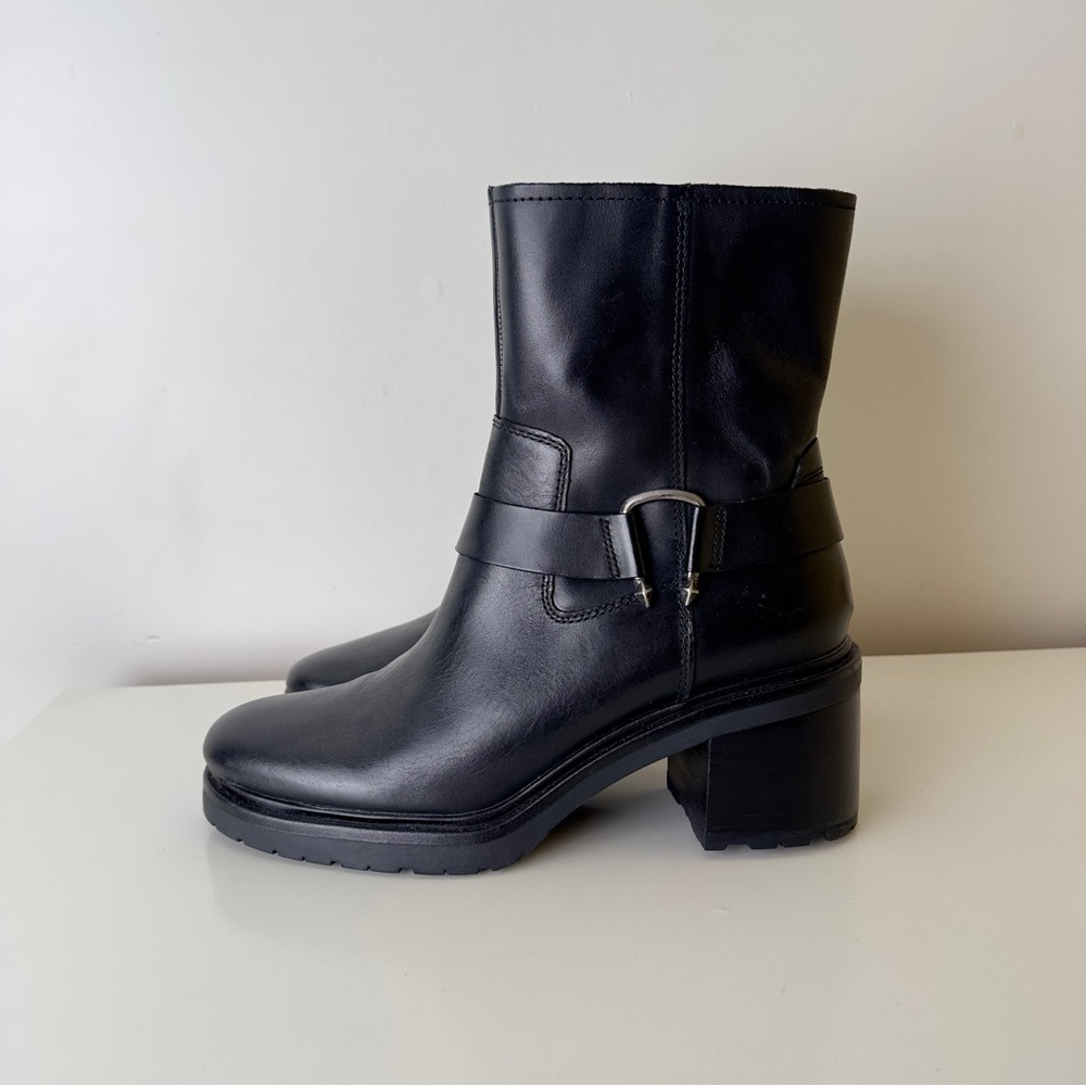 Dolce Vita Black Leather Camros Moto Boots 9.5